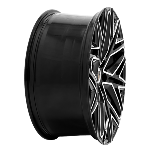 Concave shot of Barugzai Shuracan alloy wheel in Gloss Black Polished